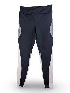 ALALA High-Waist Colorblock Athletic Leggings - Black Gray And White Size Medium